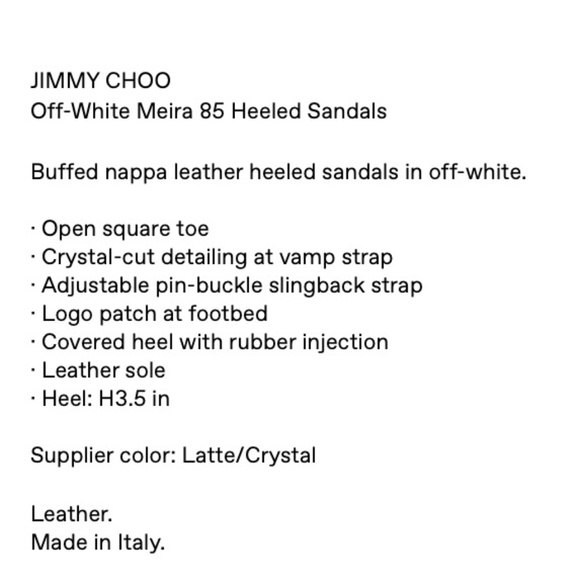 Jimmy Choo Off-White Meira 85 Heeled Slingback Heels / Sandals US7 - Picture 6 of 15